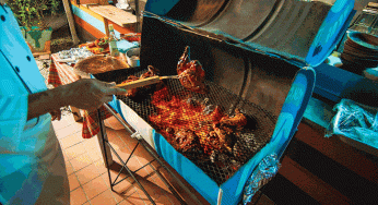 Cocina Jerk en el Montengo Bay Jerk Festival
