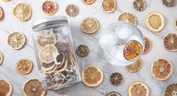 Cítricos deshidratados para coctelería