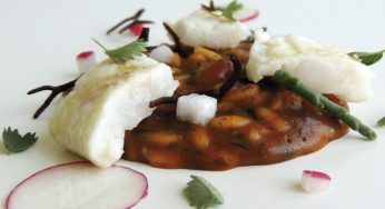 Arroz escabechado de algas y lenguado