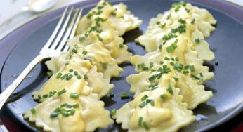 Tortellini con sabayón rubio
