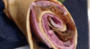 Wrap con roastbeef y mostaza dulce