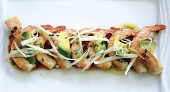 Ensalada templada de langostinos