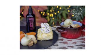 Bacalao con frutos secos y guarnición de verduras escabechadas