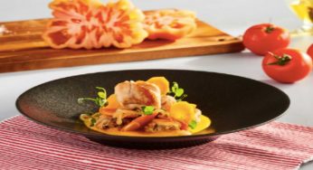 Escabeche cremoso de conejo con cebolleta y zanahoria