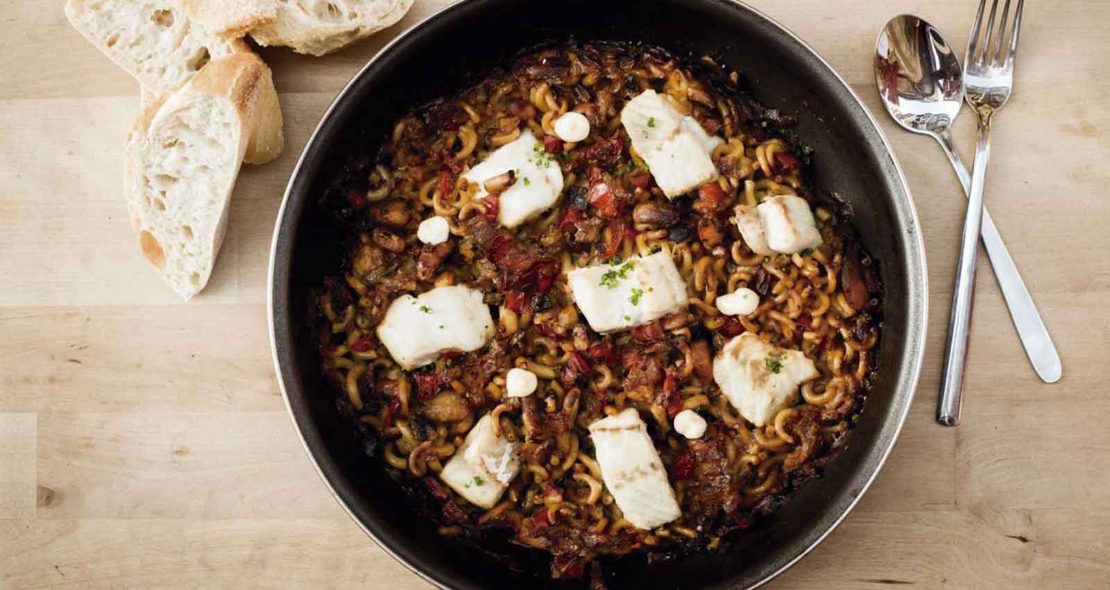 Mushroom Fideuà, Receta