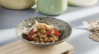 Ensalada de alubias con conejo