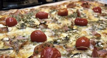 Pizza de Champiñones y jamón