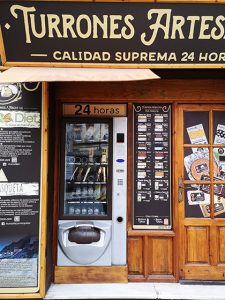 Máquina de vending de turrón