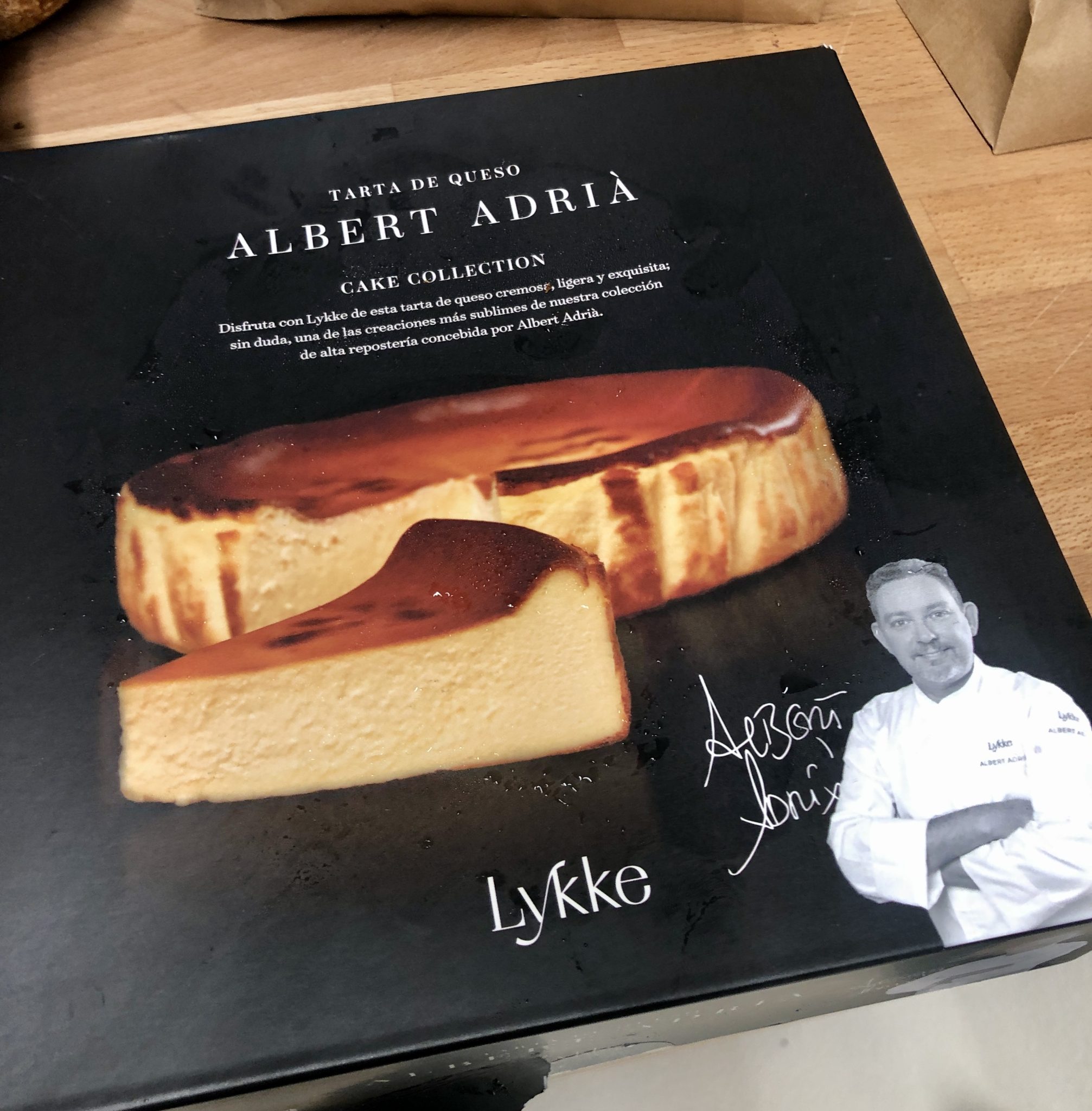 Tarta de queso Albert Adrià, envase para Europastry