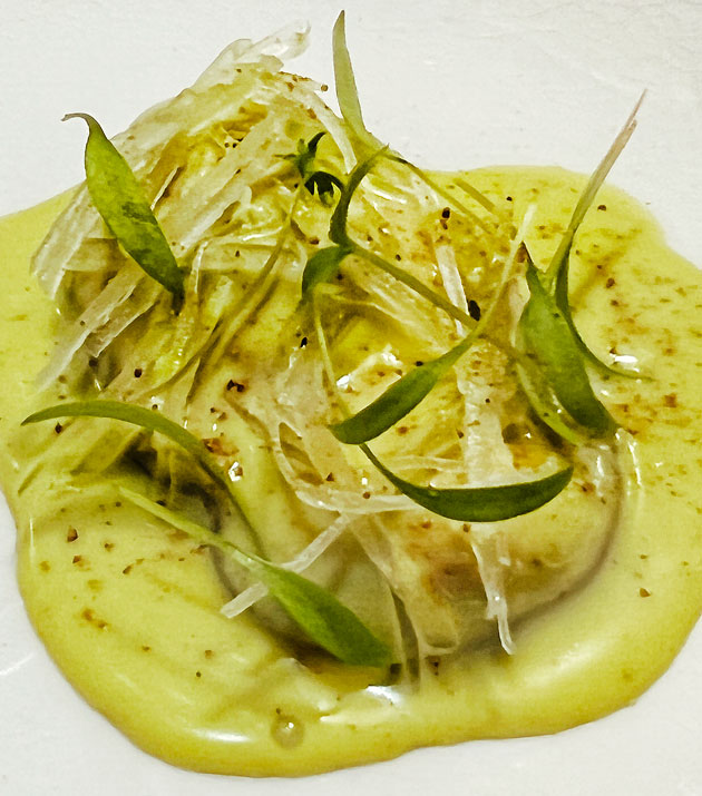 Restaurante Aürt (Barcelona) Ostra con crema de apio