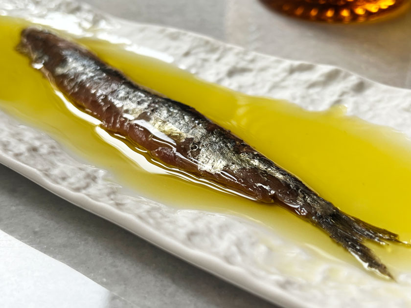 Restaurante Mar Mía (Madrid), anchoa en salazón