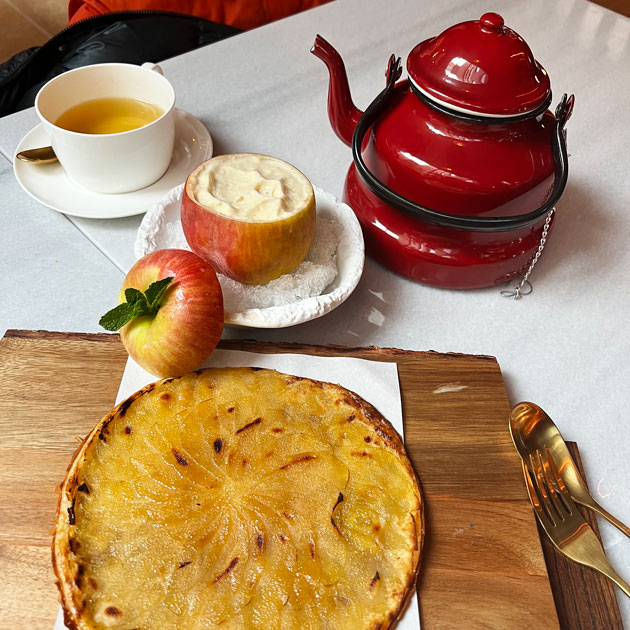 Restaurante Mar Mía (Madrid), tarta fina de manzana