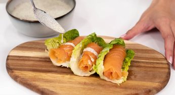 Tacos de salmón y tzatziki