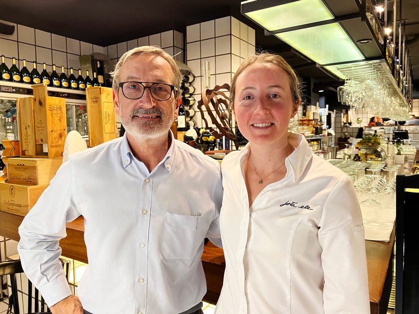Restaurante Jota Ele (Murcia) Fran González con su hija María