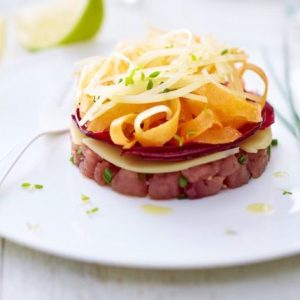 Tartar de atún marinado
