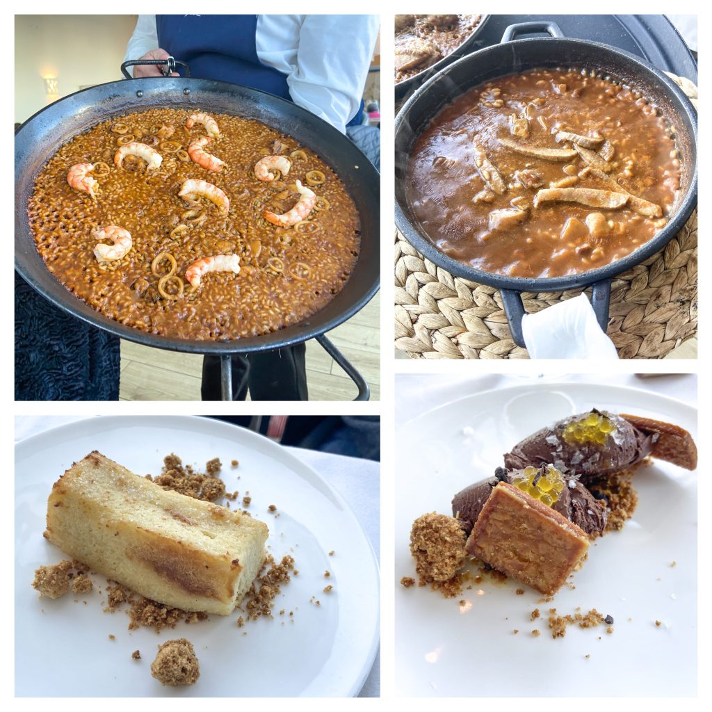 Arroces y postres del restaurante Balear