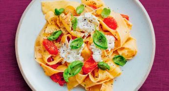 Pappardelle con tomates asados