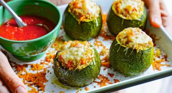 Calabacines rellenos de quinoa