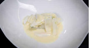 Bacalao con con crema de coliflor